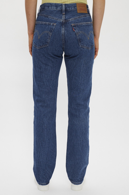 jeans levi's coupe droite pour femme en coton