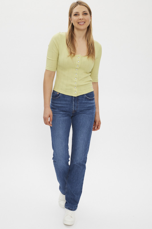jeans pour femme coupe droite marque levi's