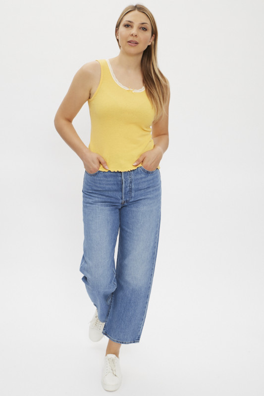 jeans coupe droite bleu indigo clair levi's
