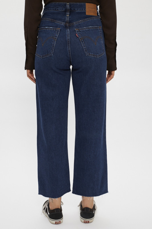 jeans ribcage bleu foncé pour femme