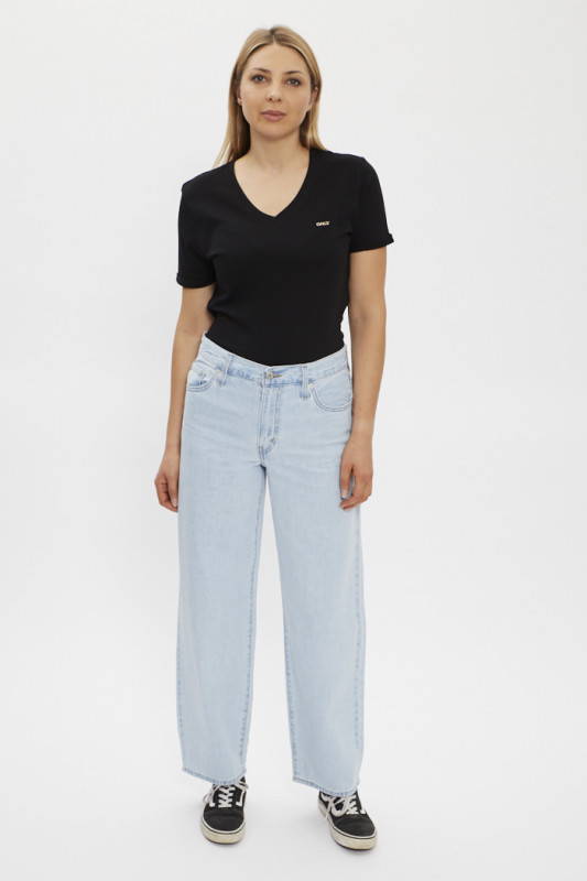 jeans pour femme coupe droite en coton