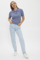 Jeans Mom 80's bleu délavé