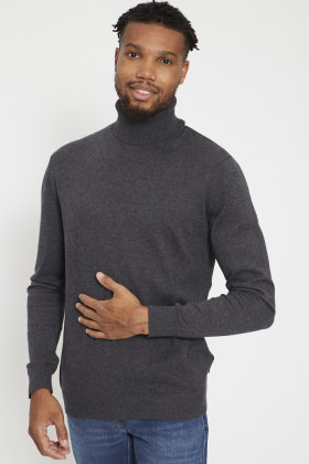 Knit Roll Pull Homme JACK AND JONES BEIGE pas cher - Pulls homme JACK AND  JONES discount