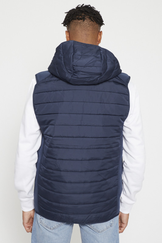 Doudoune sans manches bi-matière pour homme