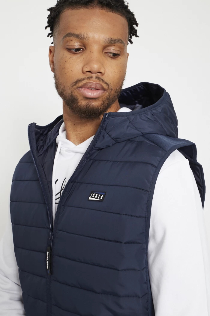 Doudoune bleu marine sans manches Jack Jones Destock Jeans