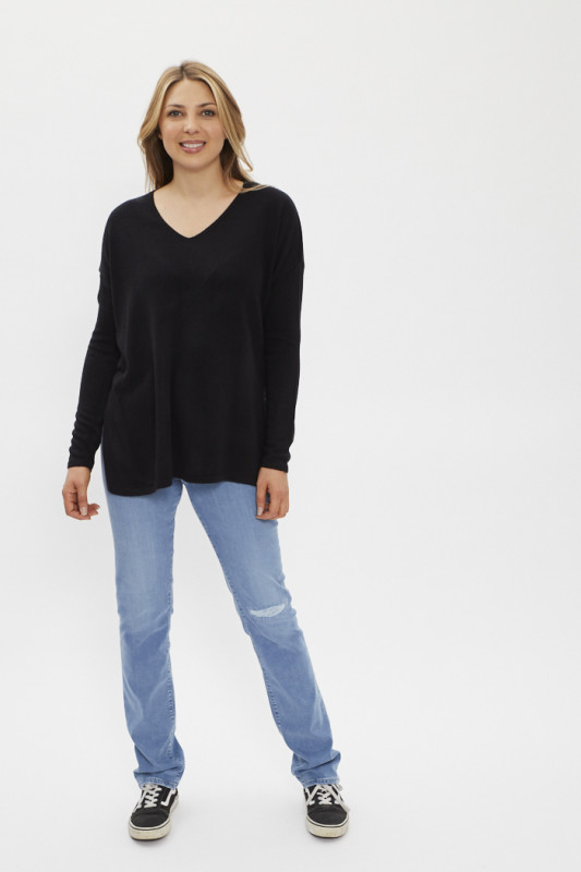 Pull col V pour femme