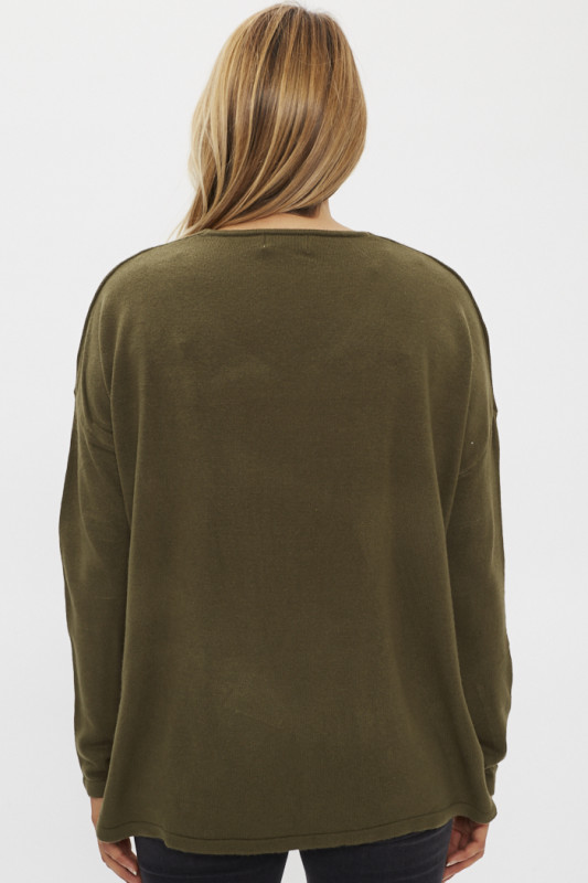 Pull basique Only kaki