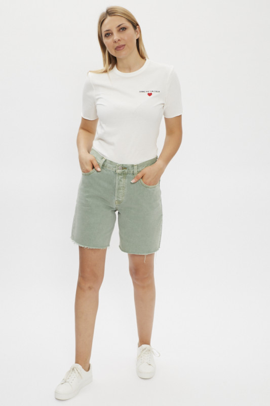 T-shirt blanc brodé