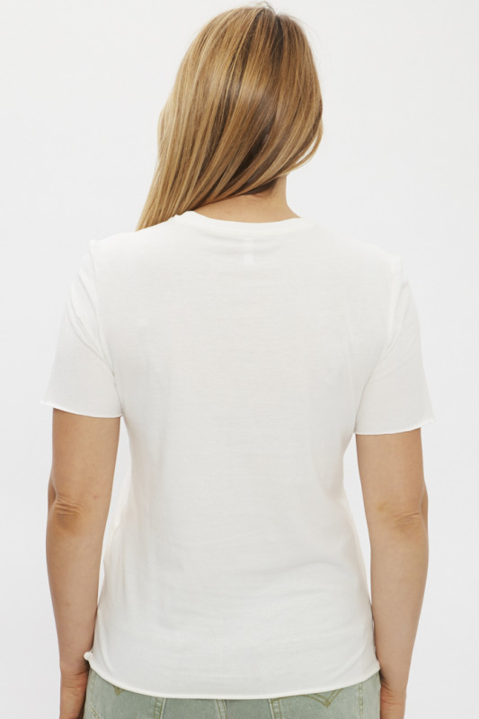 T-shirt blanc brodé