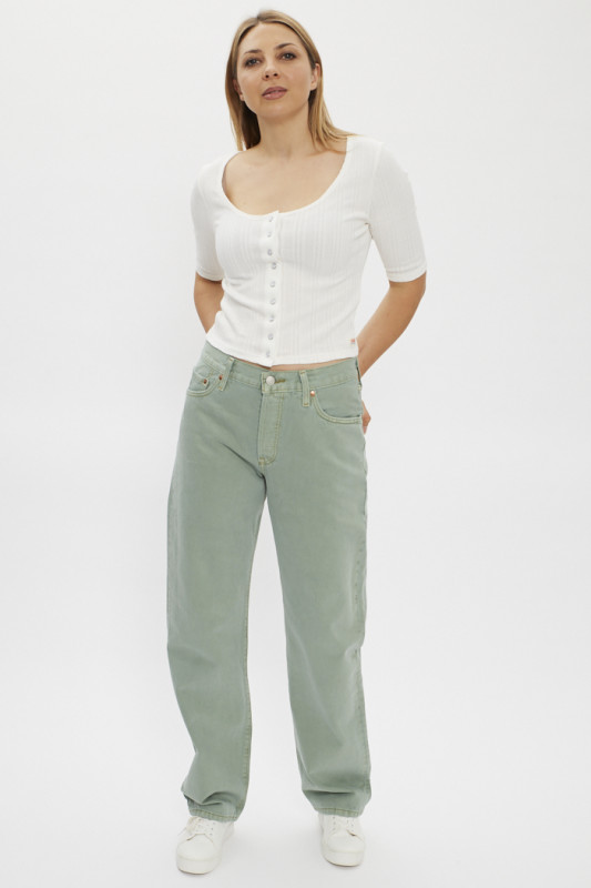 Haut en maille pointelle pour femme