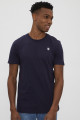 T-shirt slim bleu en coton