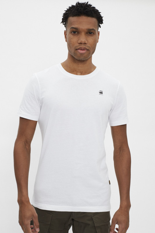 T-shirt blanc avec logo floqué