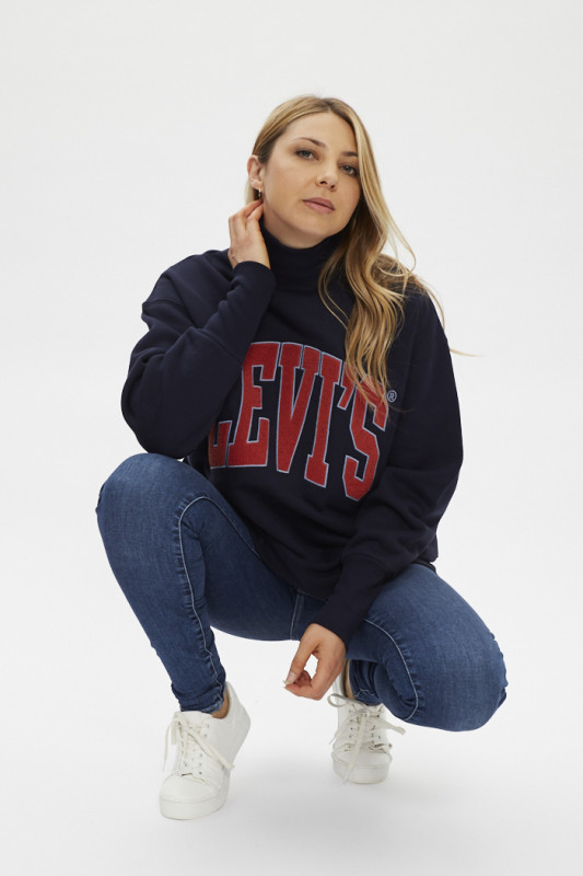 sweat pour femme bleu et gardenia levi's
