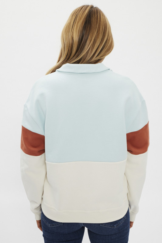 sweat multicolore à col zippé pour femme levi's
