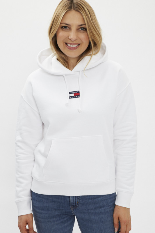 sweat pour femme  blanc avec capuche Tommy Jeans