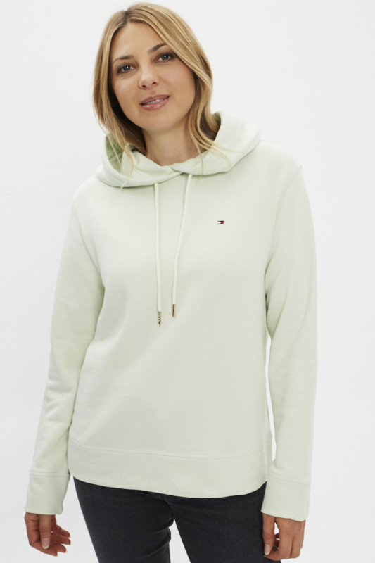 sweat vert d'eau en coton tommy hilfiger