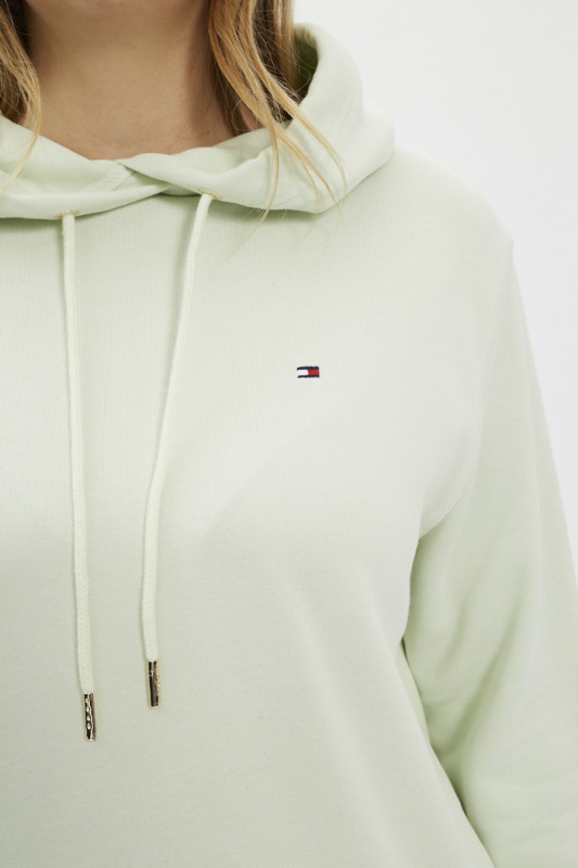 sweat pour femme couleur vert d'eau en coton tommy hilfiger