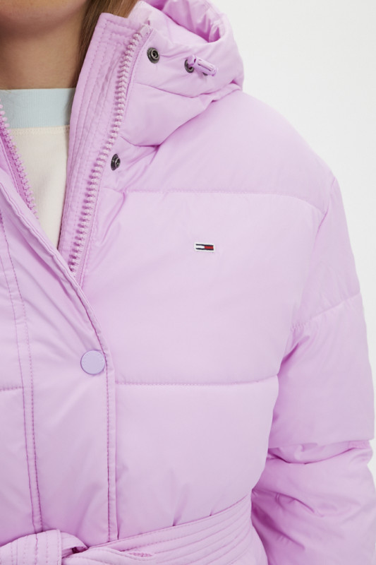 doudoune rose double fermeture matelassée pour femme