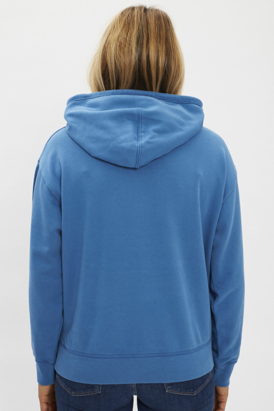 sweat en coton à capuche bleu levi's