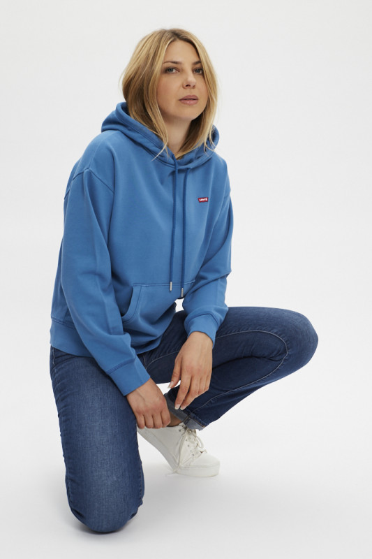 hoodie 100% coton bleu femme Levi's