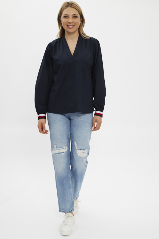 jeans coupe droite bleu clair classic straight pour femme Tommy Hilfiger