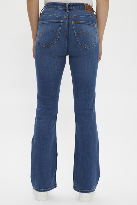 jeans bootcut femme bleu denim Lee