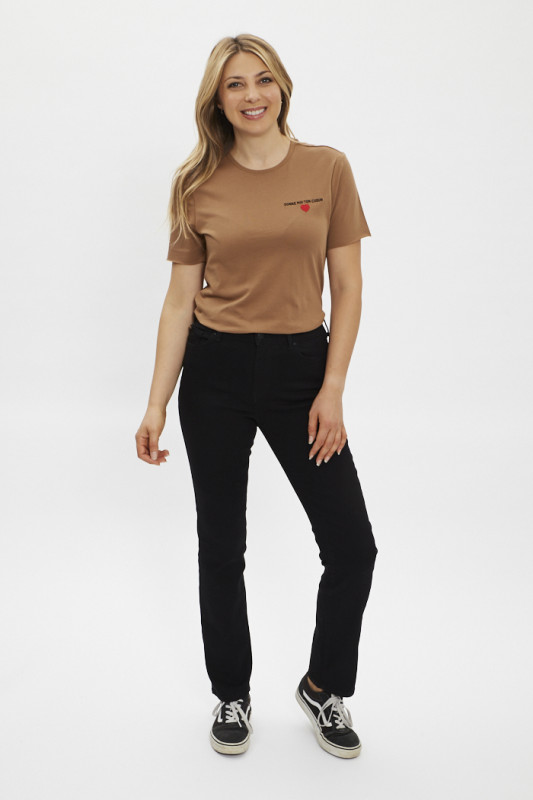 jeans black denim coupe slim pour femme Only