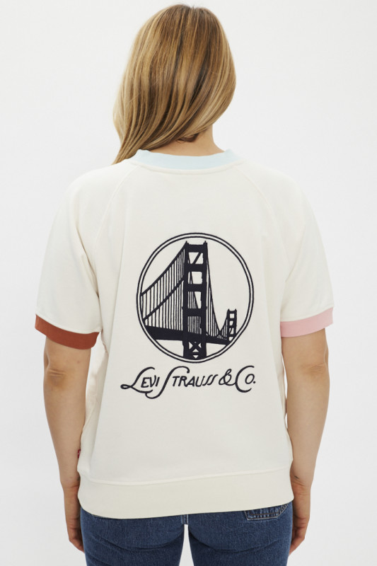sweat manches courtes pour femme esprit vintage