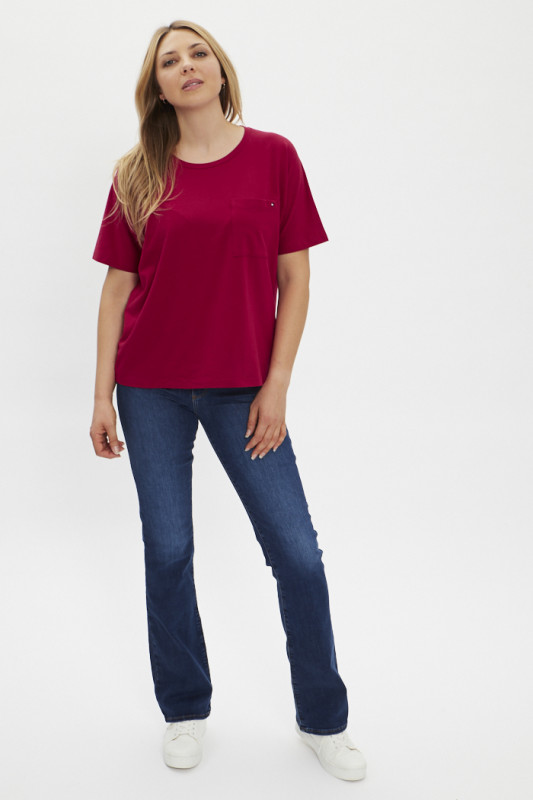 t-shirt femme tommy hilfiger rouge