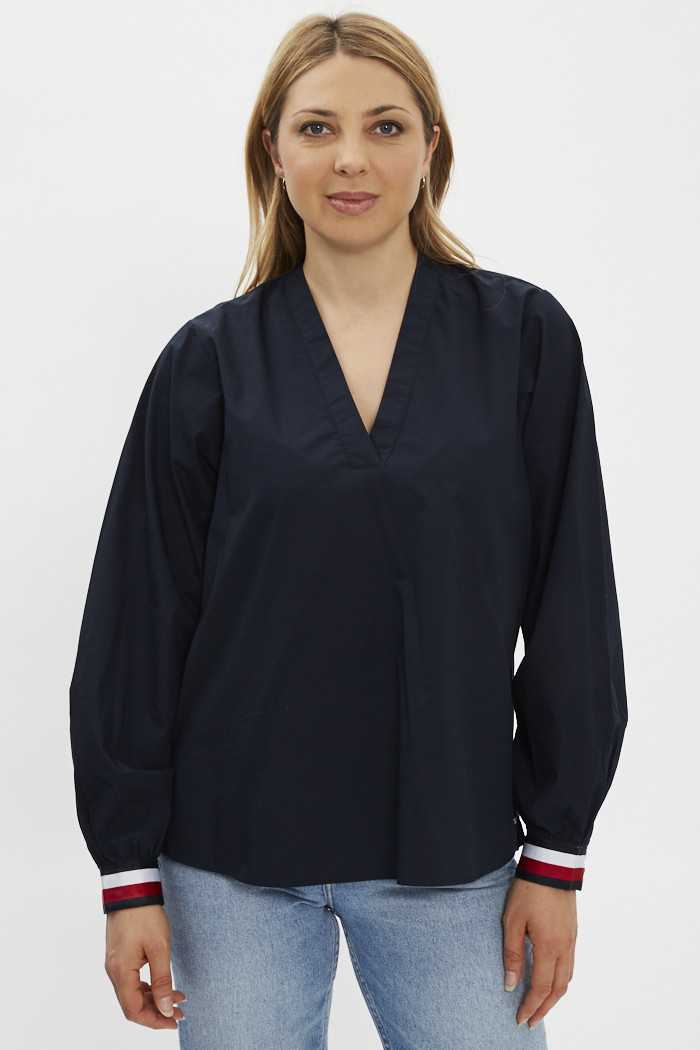 Chemise bleu marine tommy hilfiger outlet