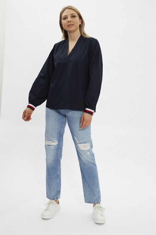 chemisier bleu marine Tommy Hilfiger