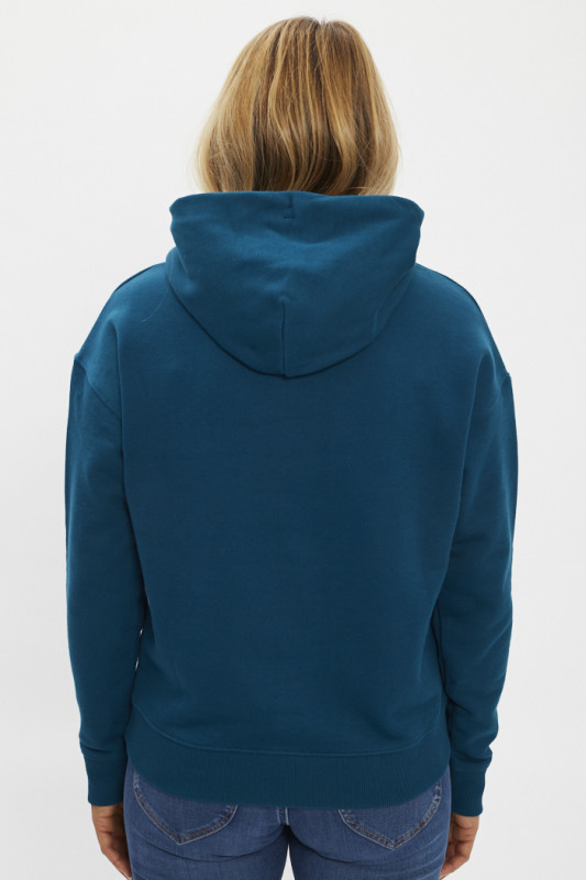 sweatshirt bleu navy pour femme avec poche kangourou Tommy Hilfiger