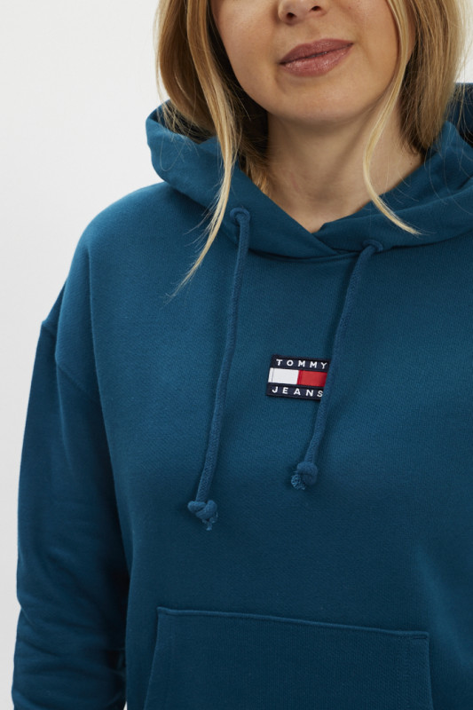 sweatshirt bleu pour femme Tommy Hilfiger en coton