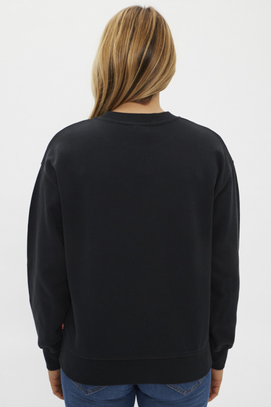 sweatshirt noir pour femme Levi's avec logo imprimé sur la poitrine