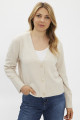 Cardigan beige claire trois boutons