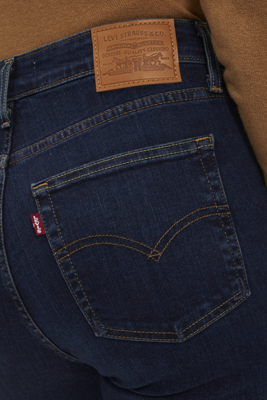 Jeans 726 High Rise Flare bleu foncé en coton mélangé pour femme Levi's