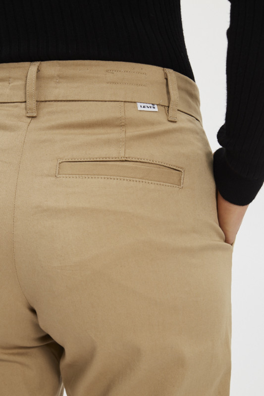 Chino unbasic Kaki/Beige en coton mélangé pour femme Levi's