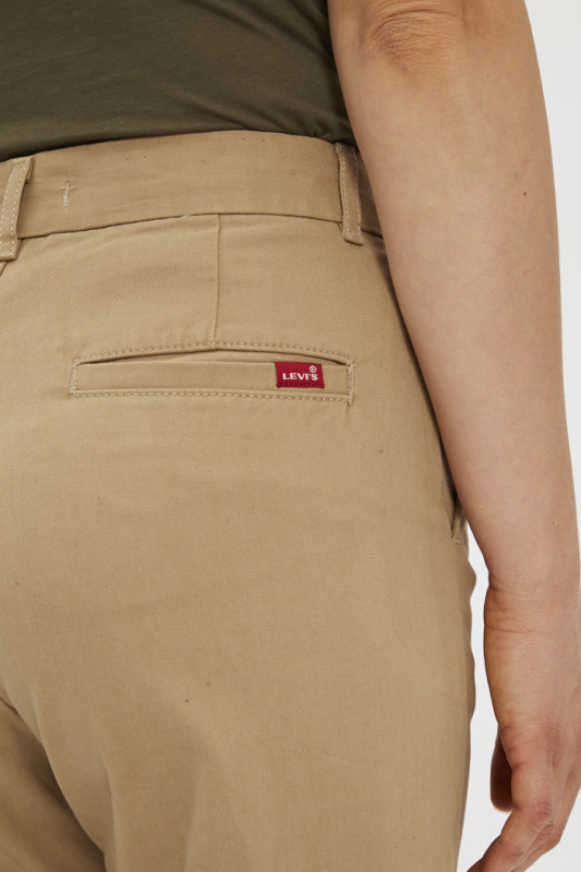 Pantalon coupe ample kaki/beige femme Levi's