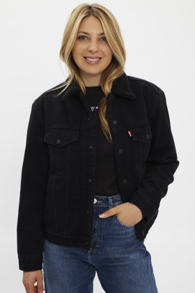 Veste Sherpa Trucker noire pour femme Levi's