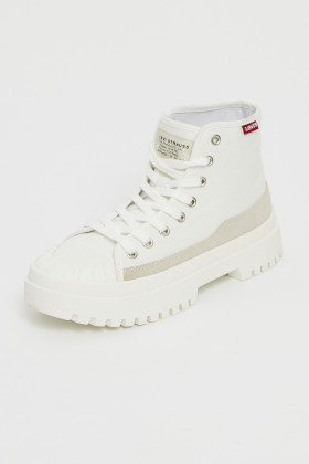 Baskets montantes Patton blanches pour femme Levi's