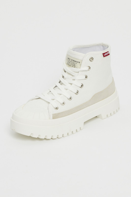 Baskets montantes Patton blanches pour femme Levi's