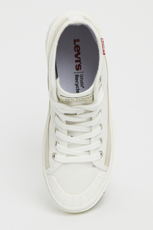 Baskets montantes Patton blanches pour femme