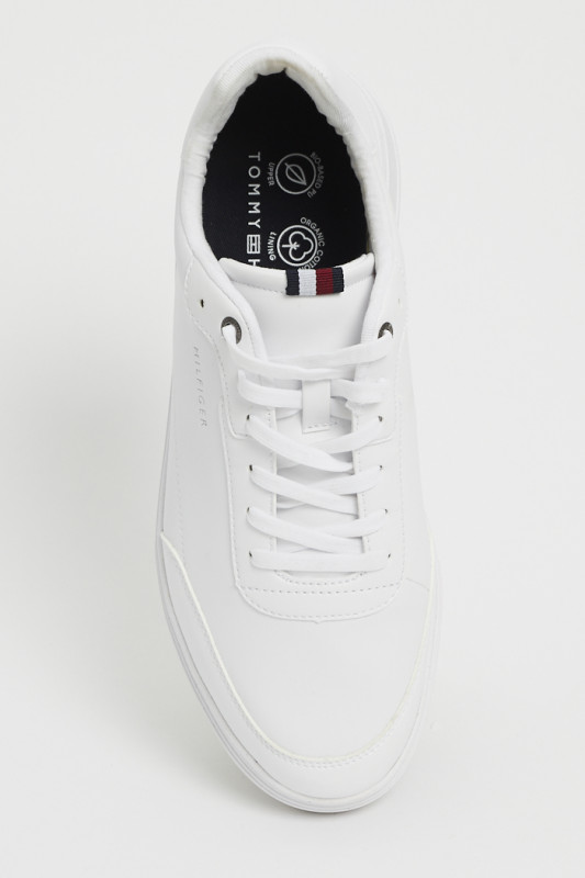 Baskets blanches à lacets homme logo Tommy Hilfiger