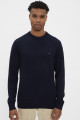 Pull bleu marine coton cachemire