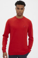 Pull rouge en coton et cachemire