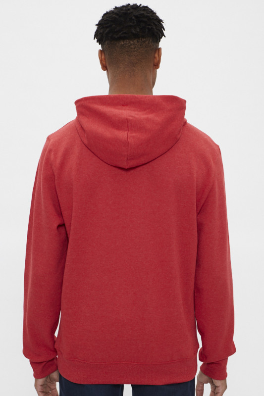 Sweatshirt rouge en coton mélangé homme Tommy jeans coupe regular