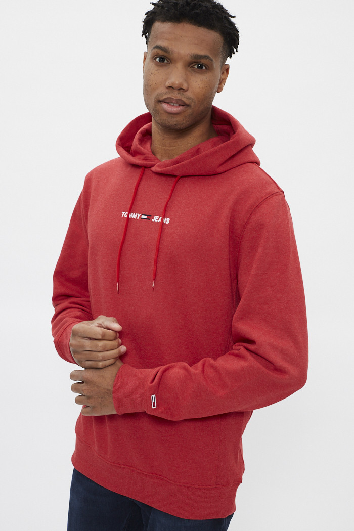 TOMMY LOGO HOODY TOMMY HILFIGER, Sweat-shirt Rouge Homme