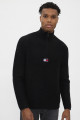 Pull noir col montant