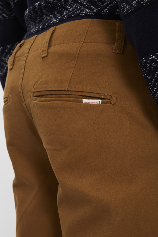 Pantalon chino camel homme Jack & Jones 5 poches