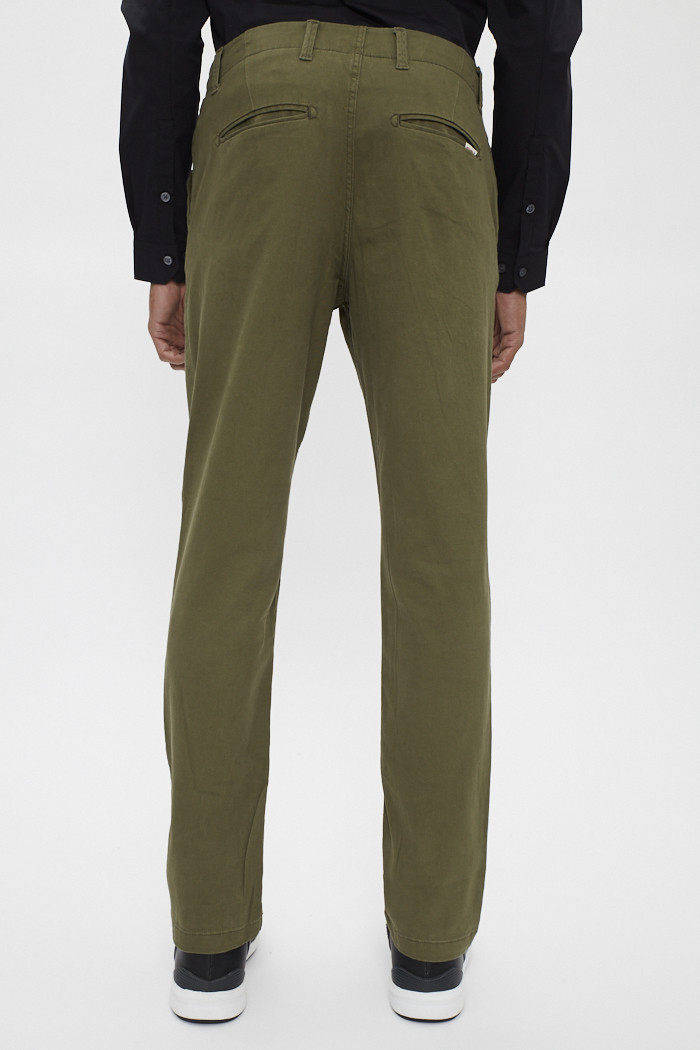 Pantalon chino kaki Jack Jones Destock Jeans